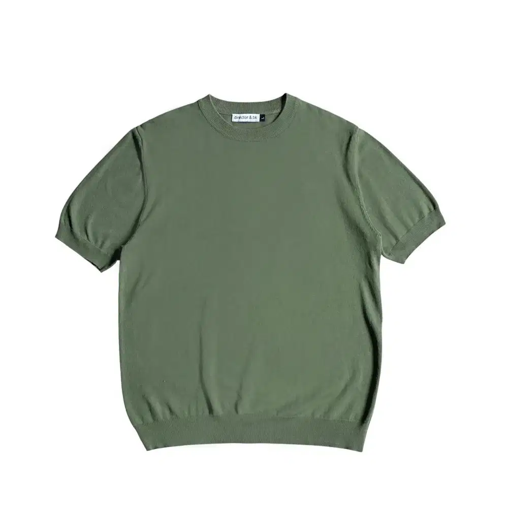 Director & BK knitted ss tee hunter green kaos short sleeve knitwear