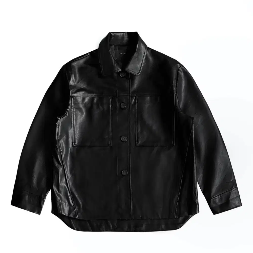 Joe’s button faux leather outer jacket black jaket outerwear