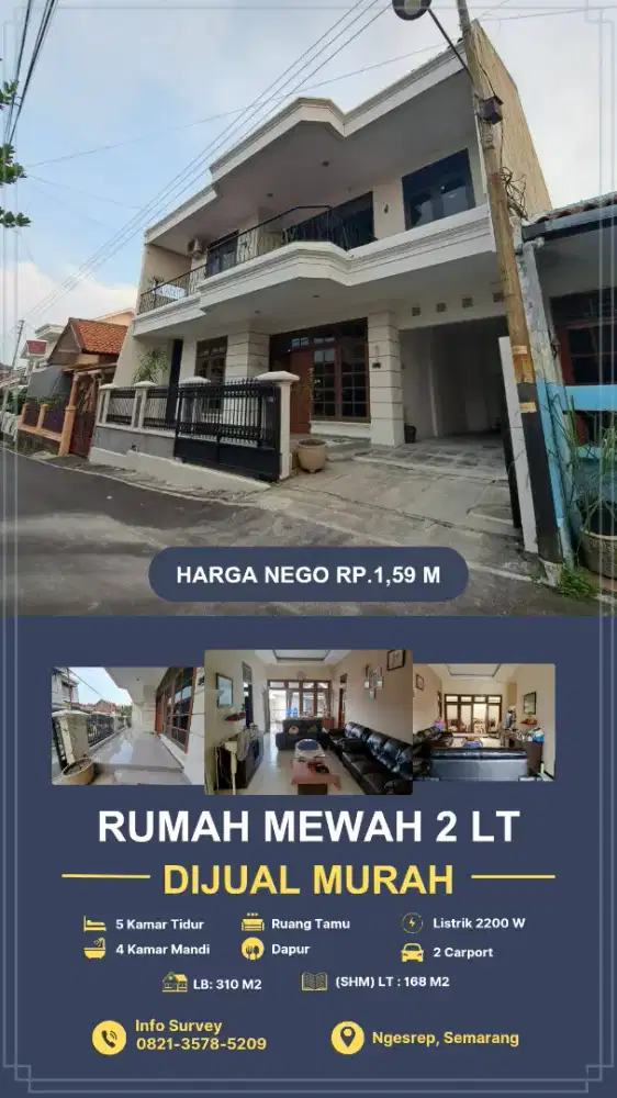 Rumah Mewah Dekat Pintu Tol Jatingaleh & Akpol
