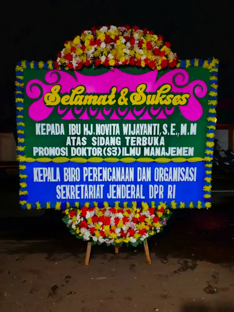 Karangan Ucapan Bunga Papan
