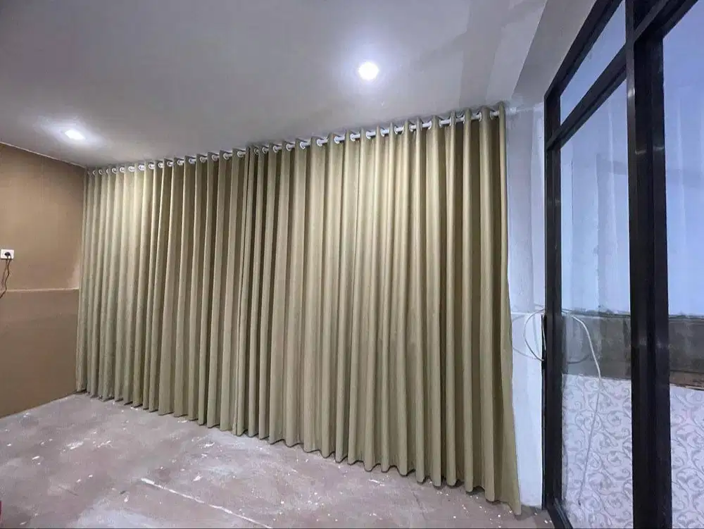 Grosir Gorden Blackout Pasang Skat Klinik Hordeng Pintu Gordyn Vitrase