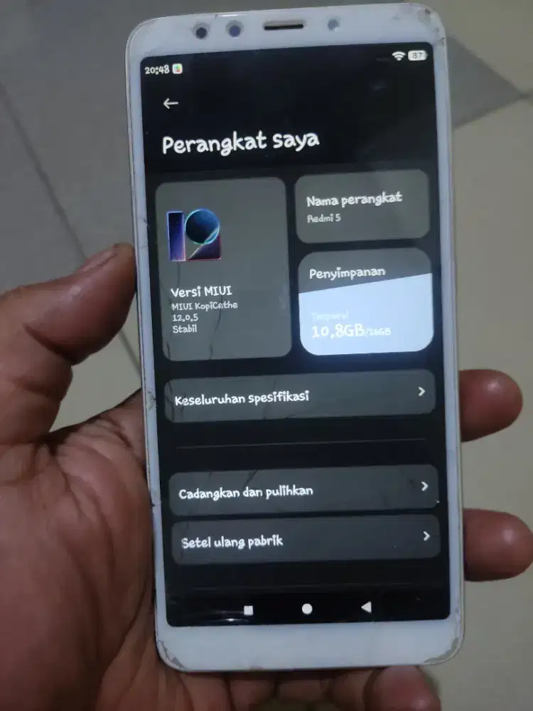 Xiaomi redmi 5 rosy 2/16 minus retak
