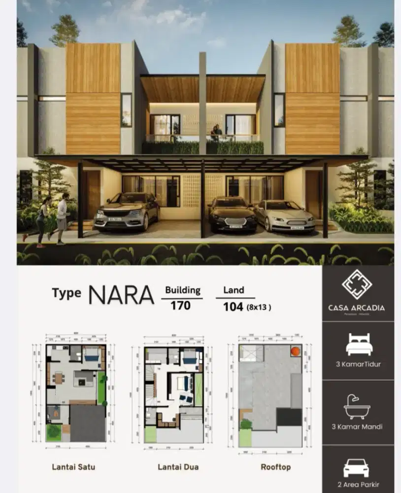 Tipe Nara Lebar 8 Casa Arcadia Amir Hamzah