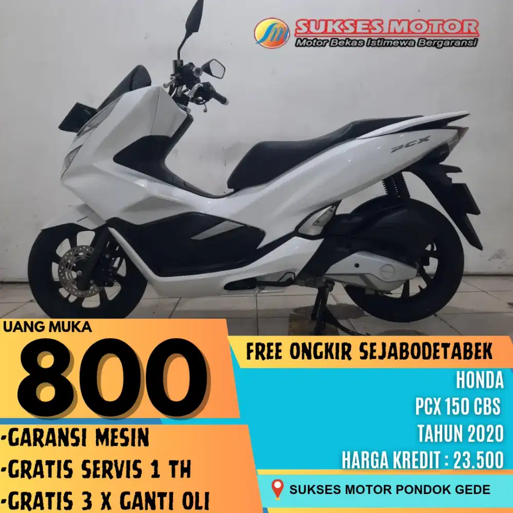 DP 800 RIBU HONDA PCX 150 CBS TAHUN 2020 PAJAK HIDUP