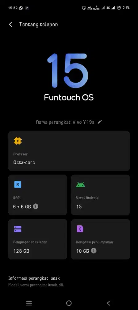 VIVO Y19s Ram 6+6 / 128GB