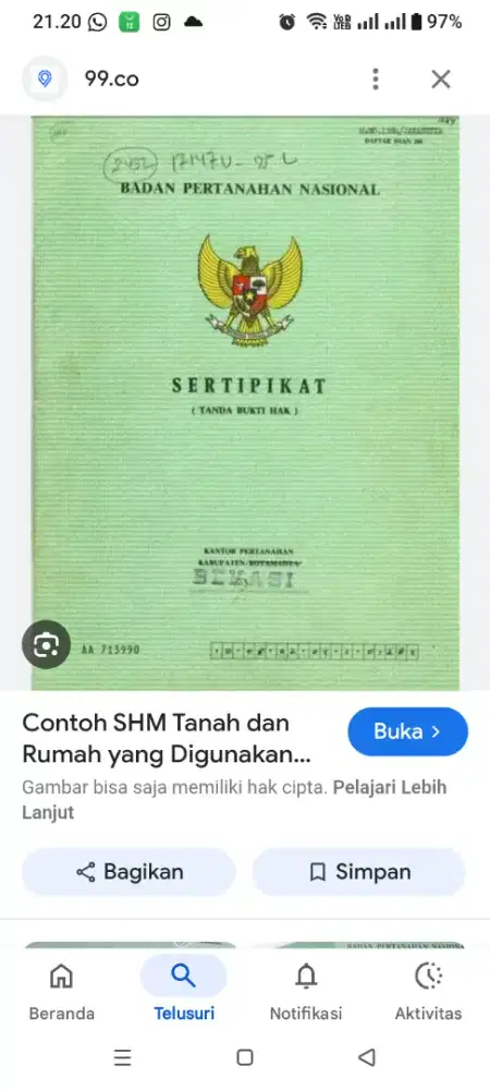 Di bantu buat SHM rumah