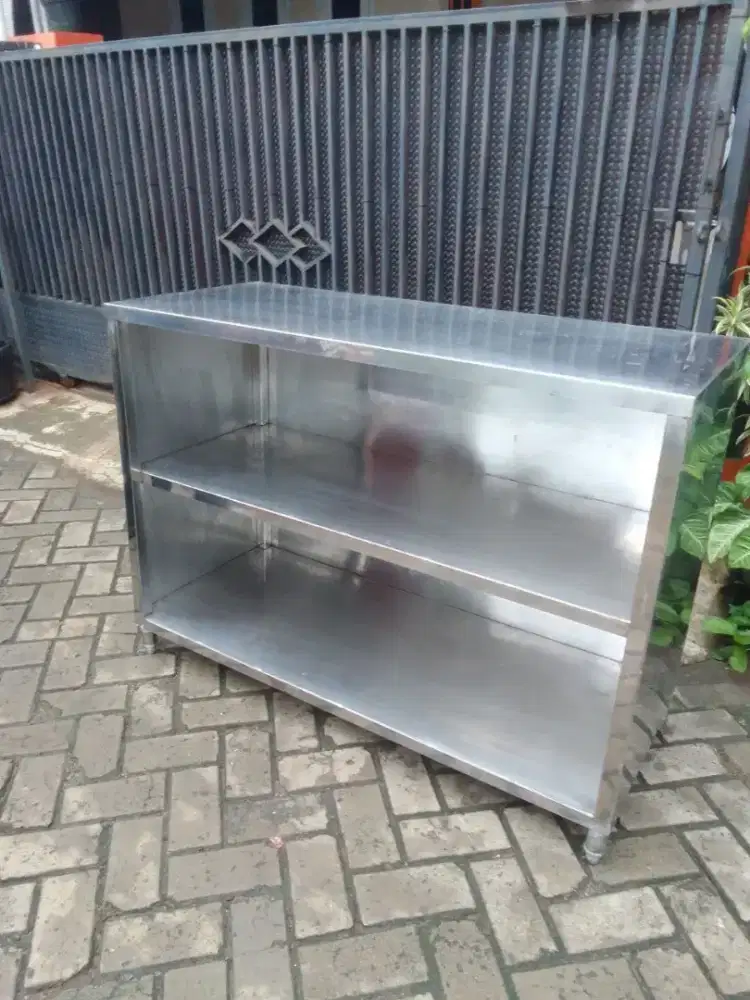 Meja kabinet open ukuran 120x55x85 harga 3,2jta