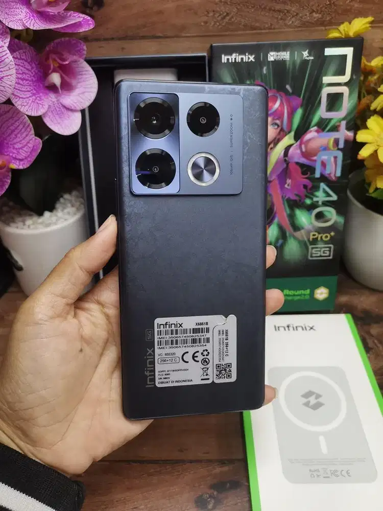 infinix note 40 pro plus 5g ram 12 256gb black mulus fullset ori bs tt