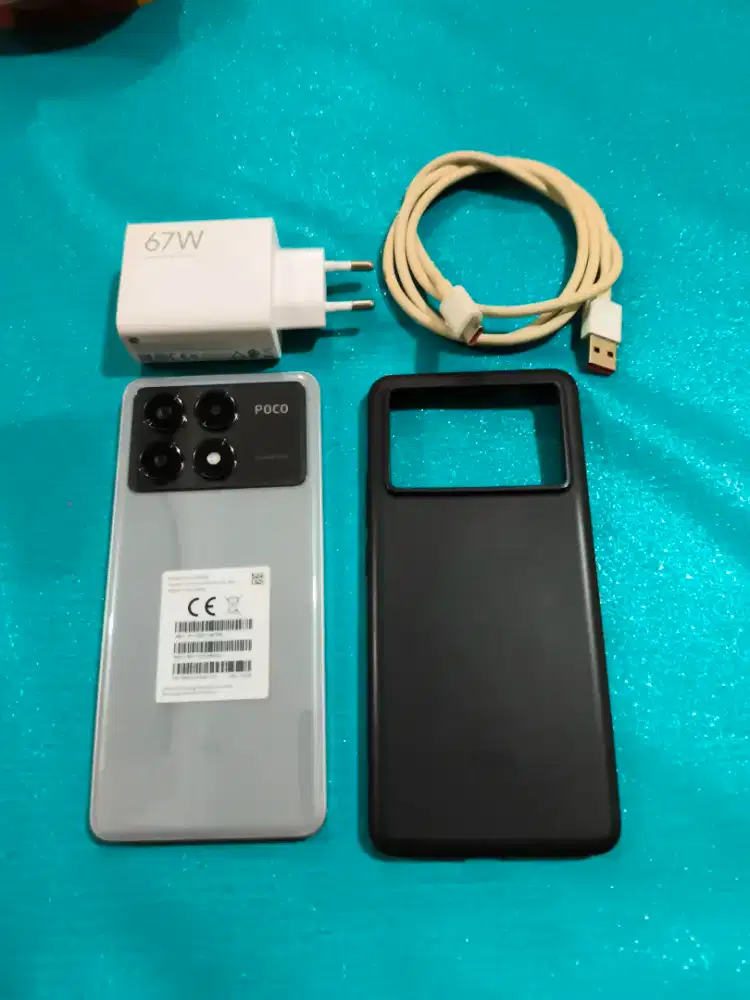 Poco X6 pro 12/512 silver HP charger resmi