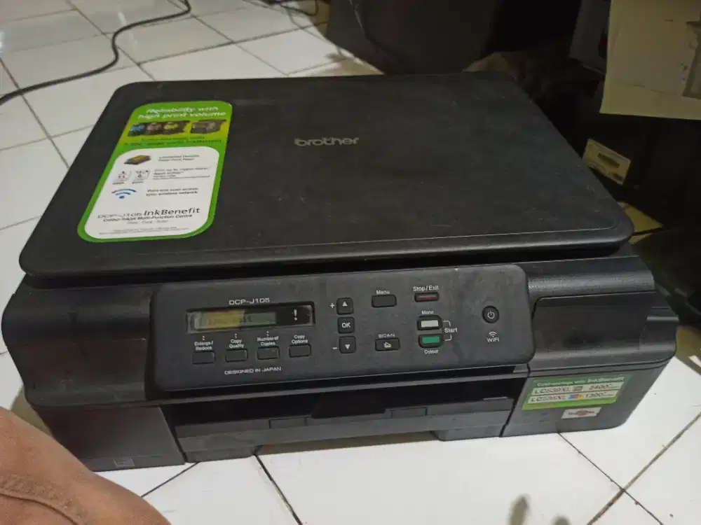 brother DCP J105 printer scanner copy color Wi-Fi  hasil nozzel