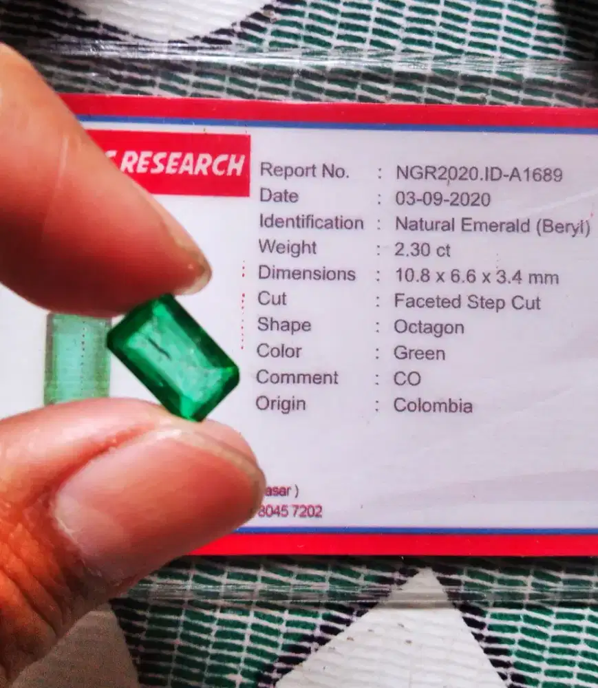 Batu zamrud Colombia high quality 2,30crt