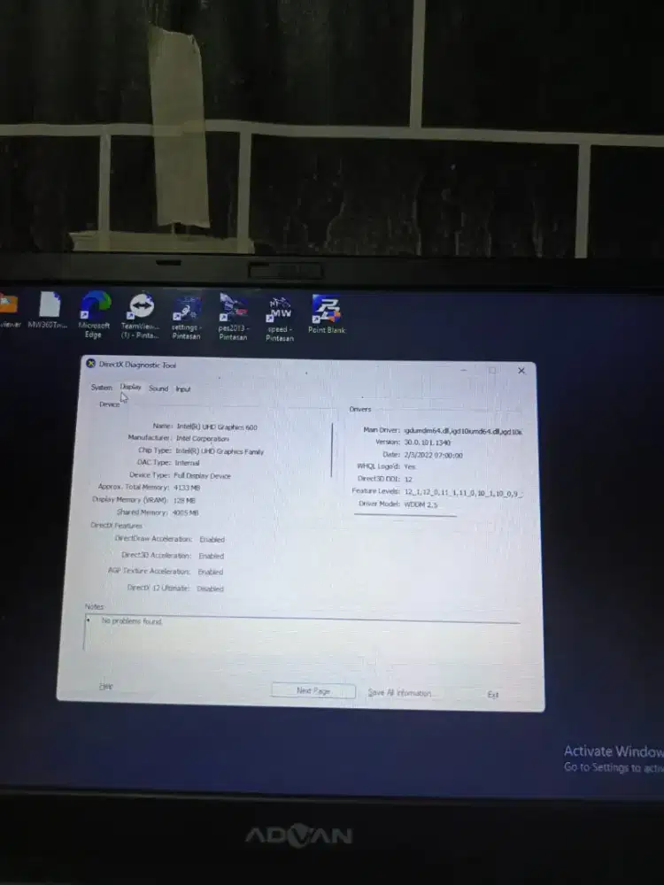 Laptop Advan soulmate