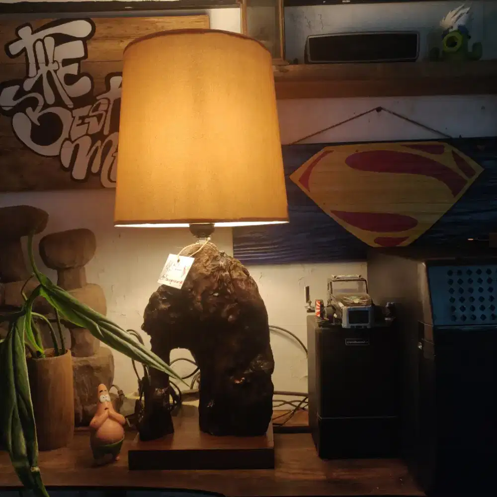 Driftwood Lamp, Lampu Meja, Lampu Kamar, Lampu Hias