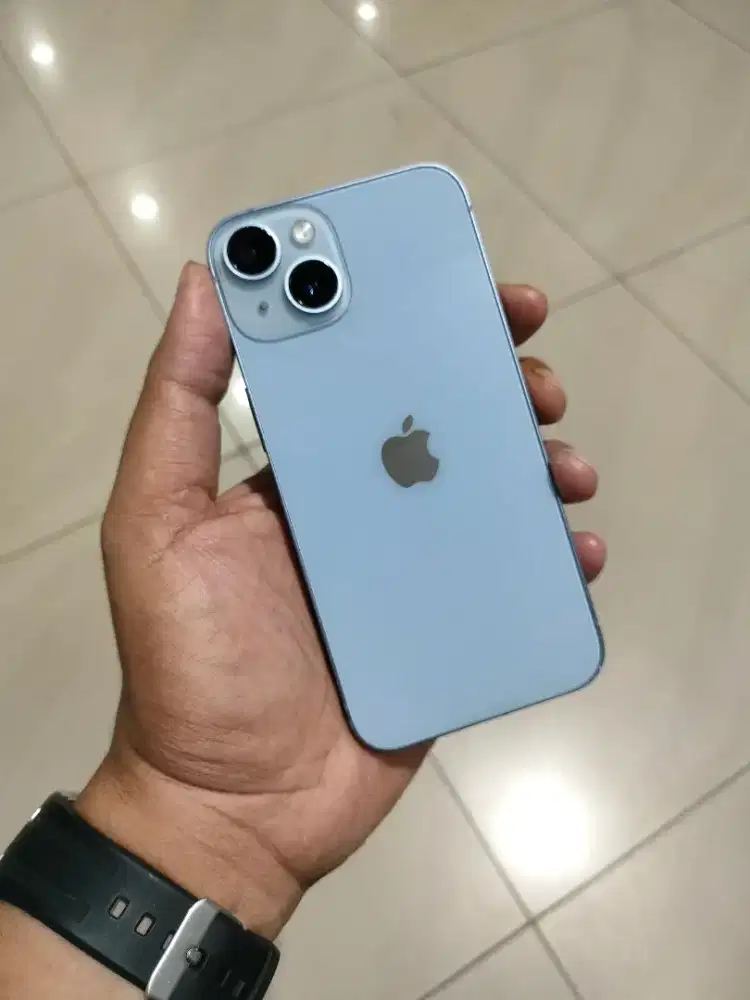 Iphone 14 128gb blue inter wifi only fullset mulus