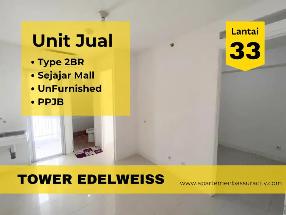Jual cepat 2BR BU 400jt apartemen Bassura City call Maula
