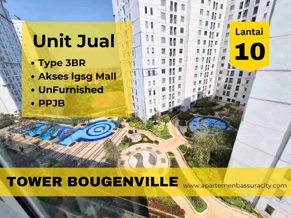 Jual 3BR tower B Bougenville apartemen Bassura City call Maula