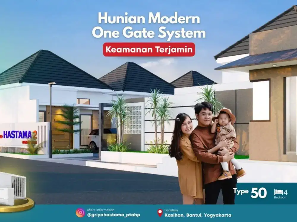 Rumah Cluster Eksklusif Ada Pos Satpam 24 Jam