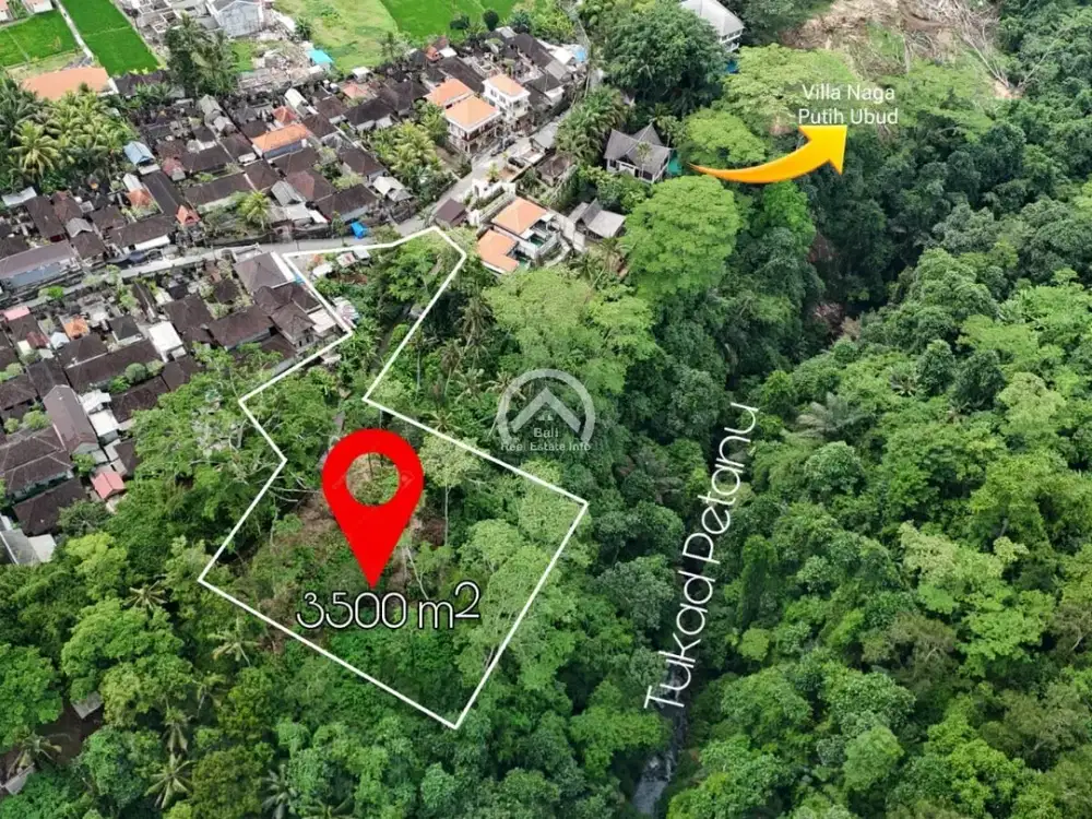 Ubud Serenity Land Jungle Valley & River For Sale Pejeng Ubud
