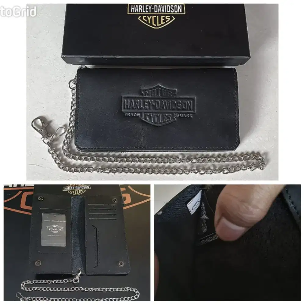 Wallet dompet original harley davidson made in china + rantai keren
