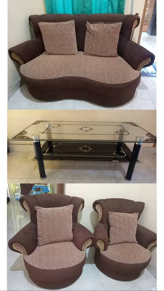 1 set kursi ruang tamu preloved