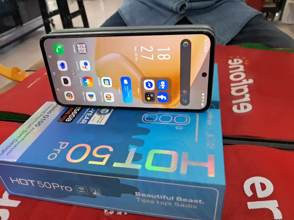 Infinix HOT 50 pro 8/256 gb mulus no minus lengkap normal