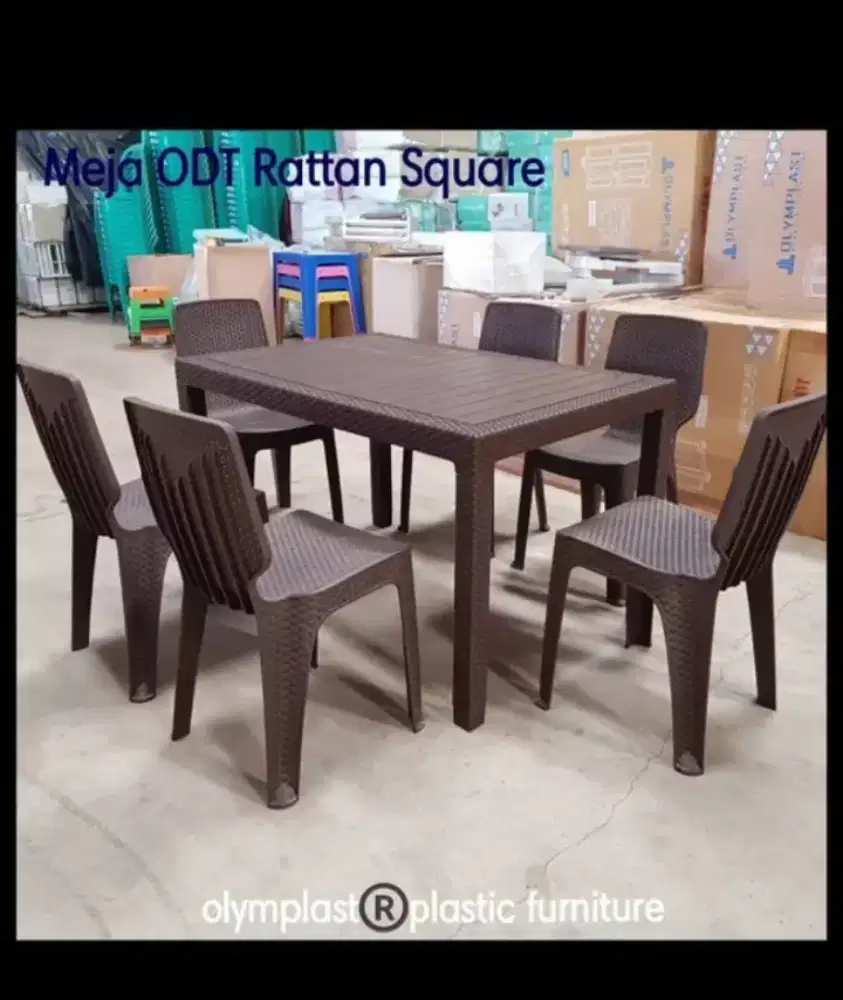 Meja makan set 3 kursi