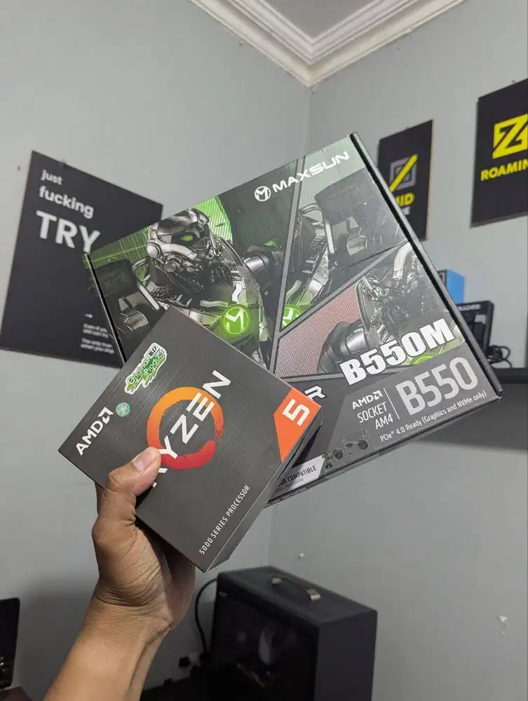 Paket B550M + Ryzen 5 5600 Box Baru