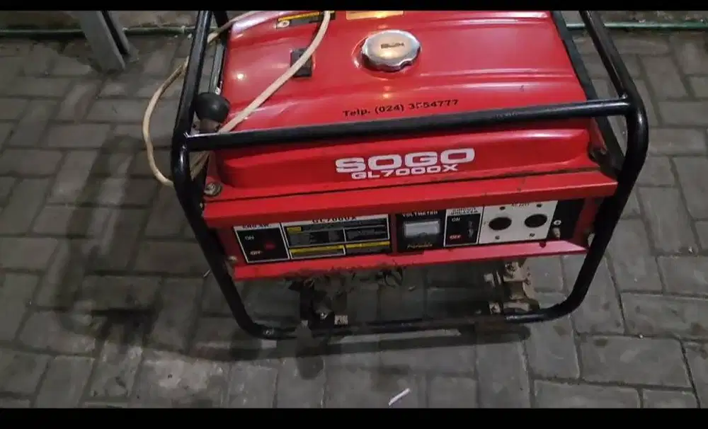 Genset Bensin Sogo GL7000X siap pakai kapasitas 5000-6000W