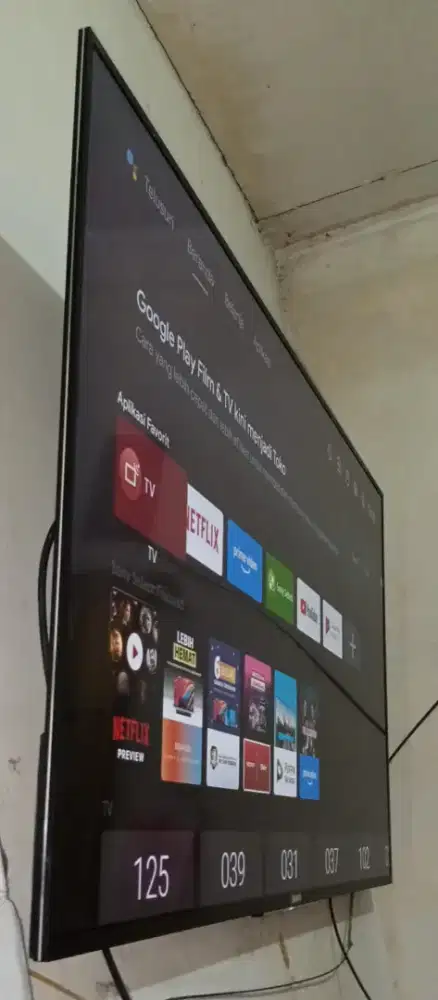 Jual cepat Bu Tv Smart Slim android 50 Inch,normal,95% mulus,nominus
