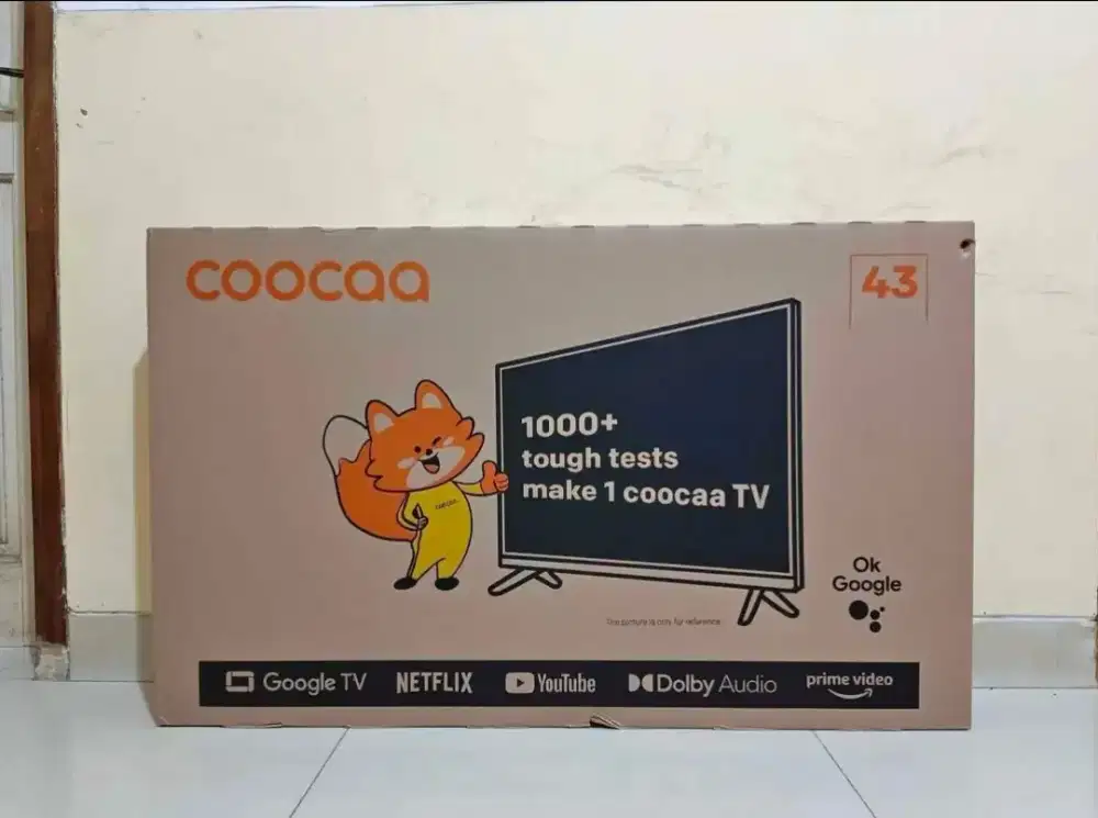 Tv coocaa 43 google tv UHD 4k baru