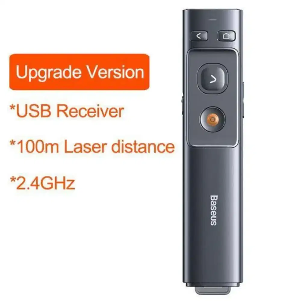 Baseus Orange Dot Wireless Presenter (Red Laser)