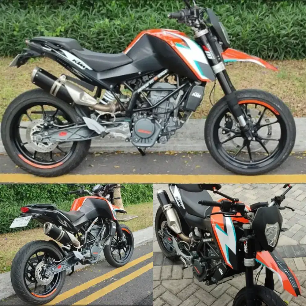 knalpot silincer KTM DUKE 200/250CC lengkap sama pipa tengahnya