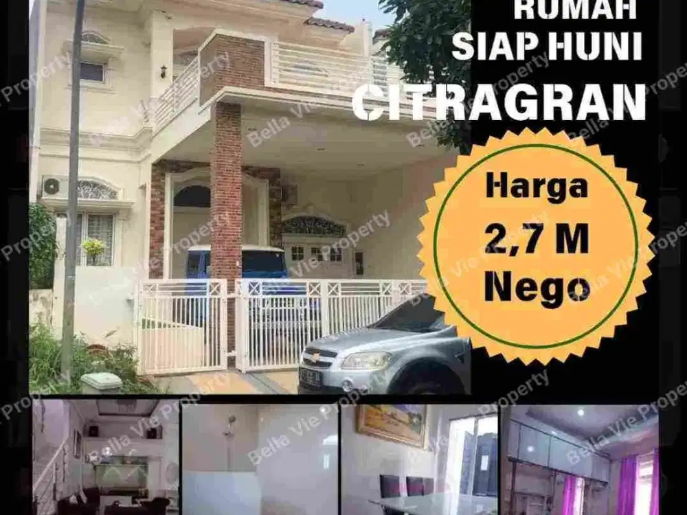 Jual Cepat Rumah Cantik Siap Huni 2,7 M Nego. CitraGran Cibubur.