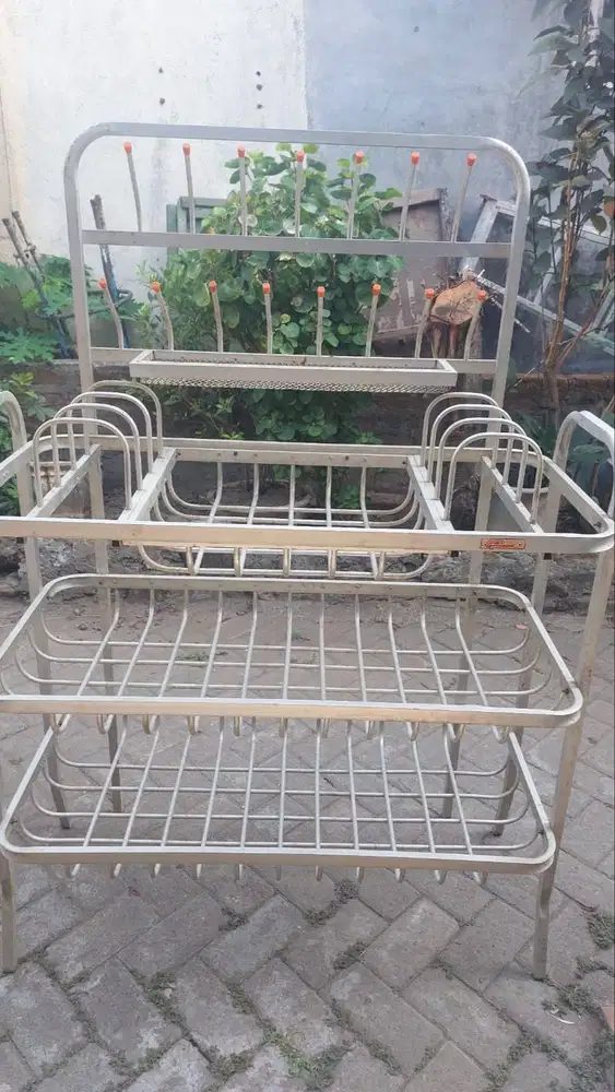 Rak Piring/Dapur Aluminium 3 Susun Multifungsi