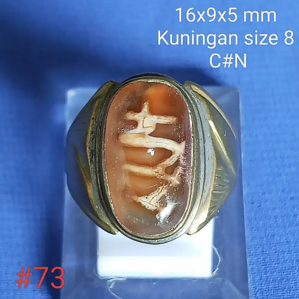 Batu akik natural motif angka