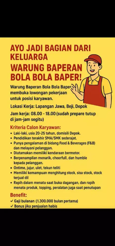 Jaga stand  gerobakan