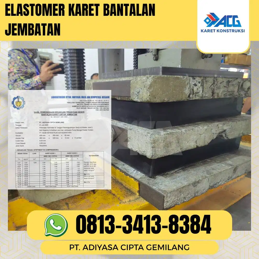 Elastomer karet bantalan jembatan