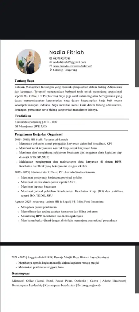 Cari Pekerjaan bidang Administrasi dan sejenisnya