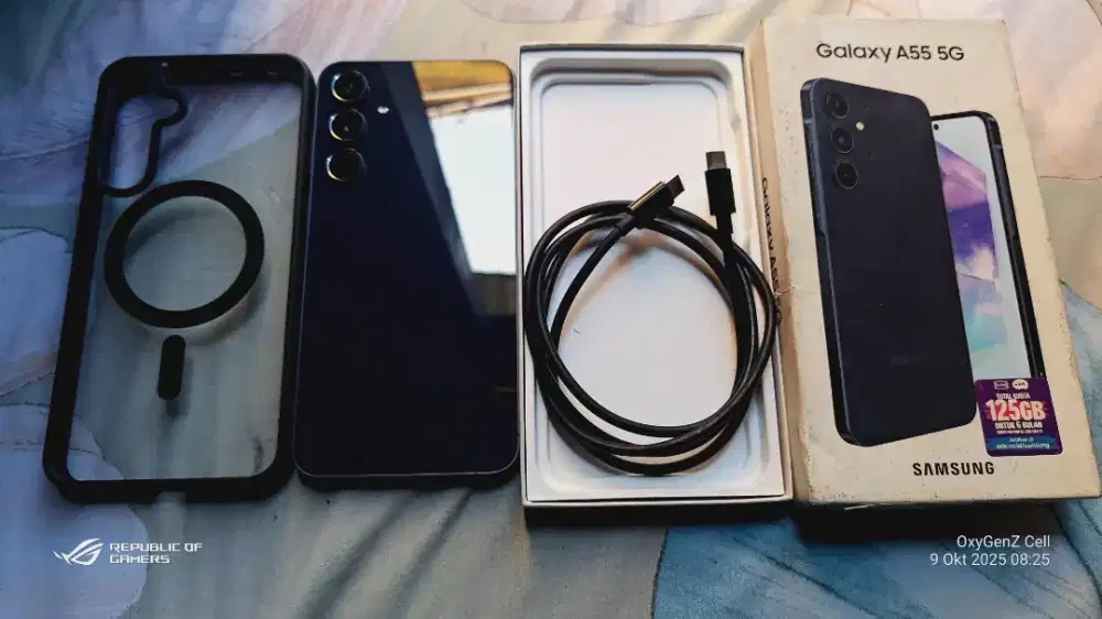 Samsung A55 Ram 8+8/256 Fullset Mulus Like New!!!