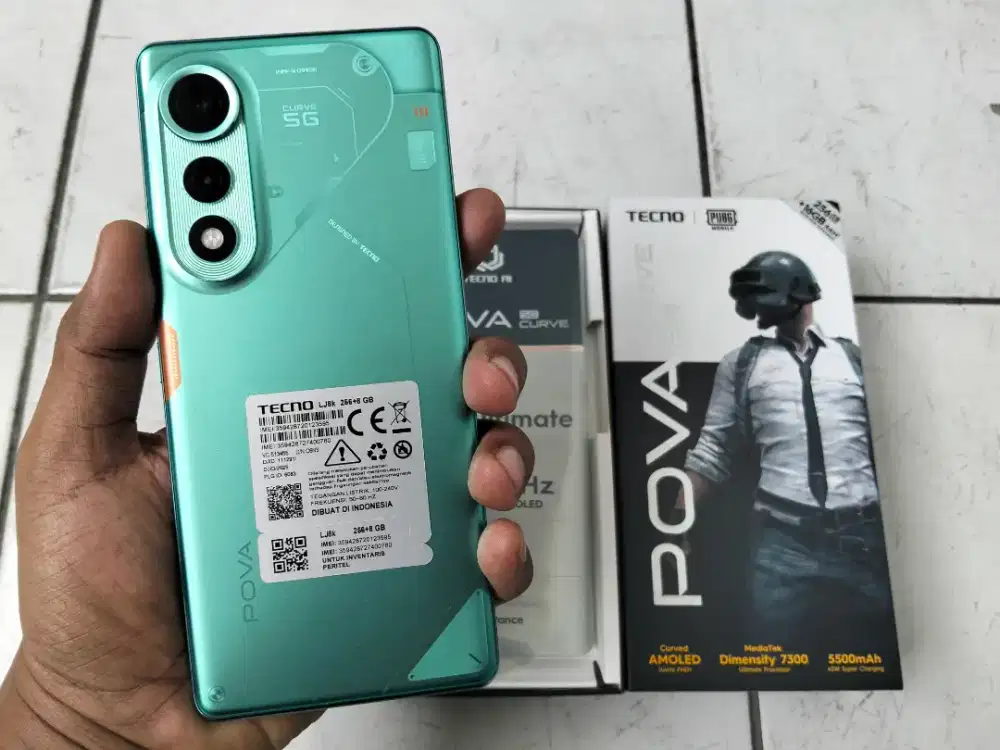Tecno Pova Curve 5G 8/256 masih belum terpakai garansi udh jalan