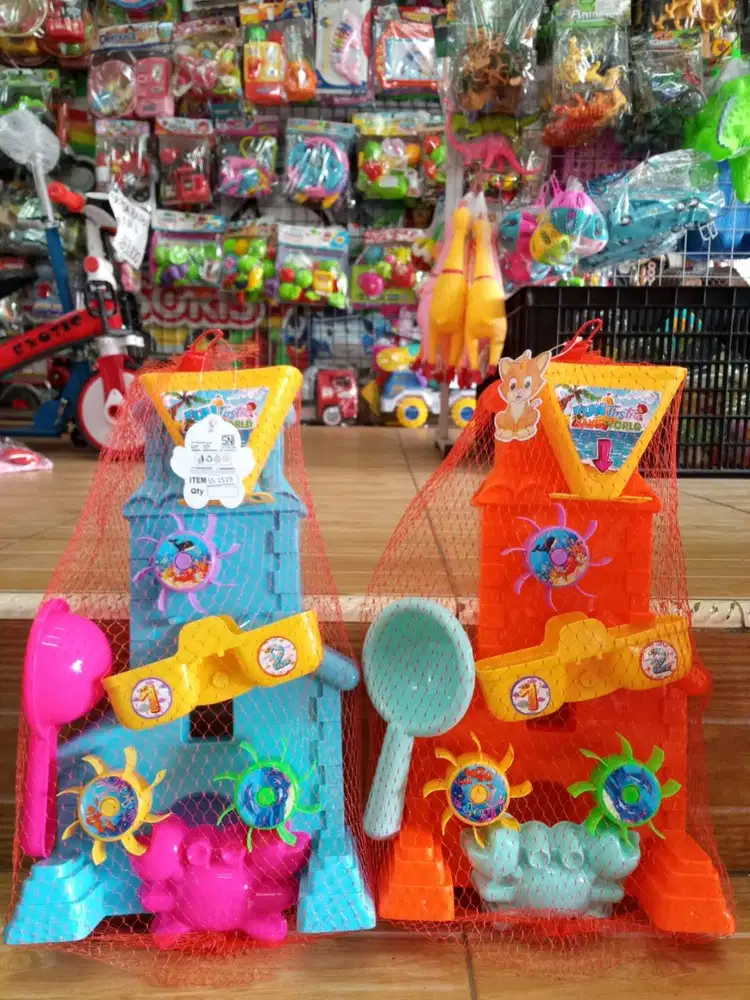 mainan anak cetakan pasir tower