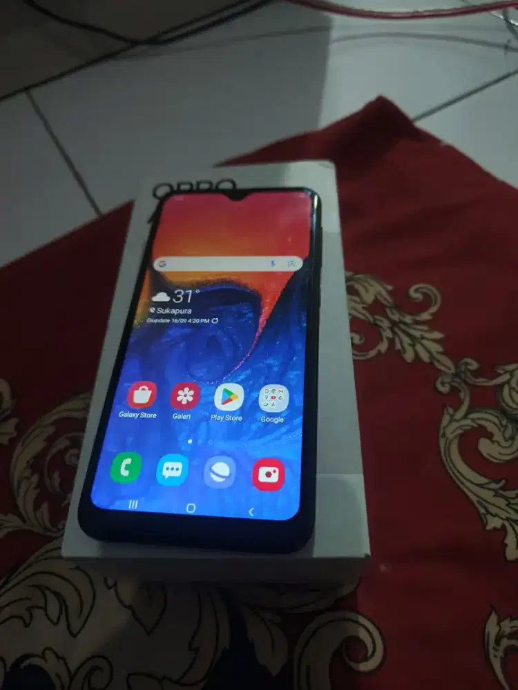 Samsung a10 32gb black hape casan