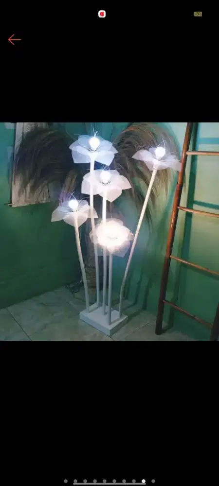 Lampu dekor bunga