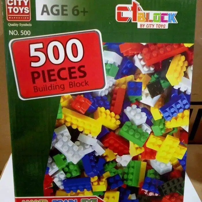Mainan Edukasi Anak Blok Susun Isi 500 Pcs - DIY Building Block