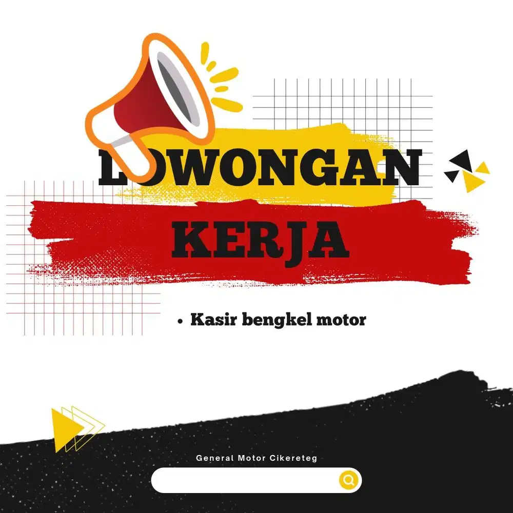 LOWONGAN KERJA KASIR BENGKEL MOTOR