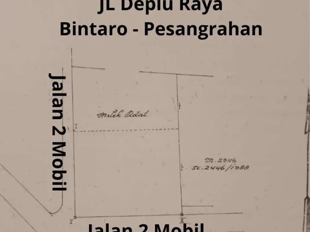Tanah Kavling Strategis Belakang Kantor Kelurahan Bintaro Pesanggrahan Jakarta Selatan