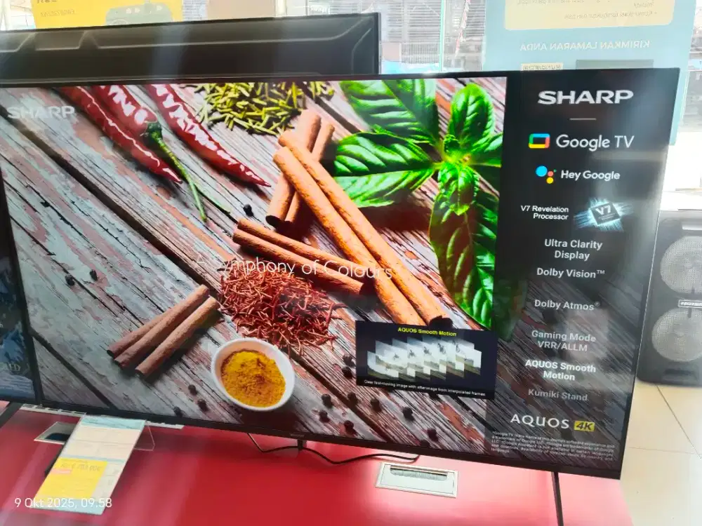 TV Sharp Google TV 4K 55 inch. Cicilan tanpa DP, Syarat Cukup KTP
