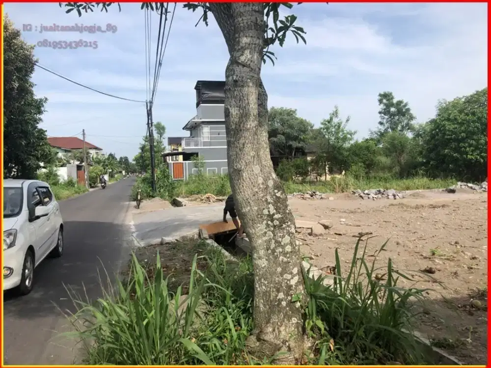 Tanah Hook tepi jalan Sambisari , SHM P di Purwomartani siap bangun