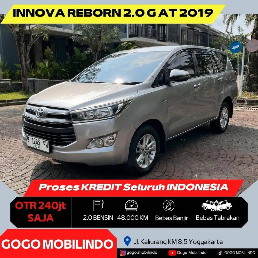 [Km48rb] Innova Reborn G Matic 2019 Bensin Pajak Baru Kredit Murah