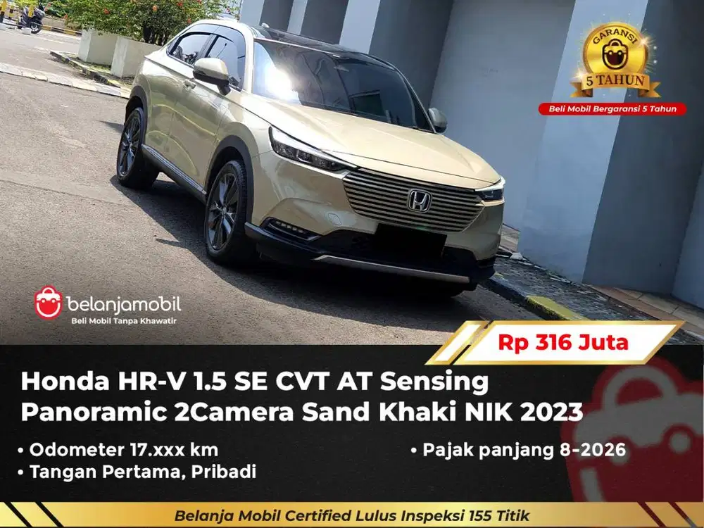 [ GARANSI 5TH ] Honda HR-V HRV HR V 1.5 SE CVT AT Sand Khaki 2023/2024